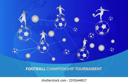 football cup , soccer banner template , Sport poster, infinity concept background