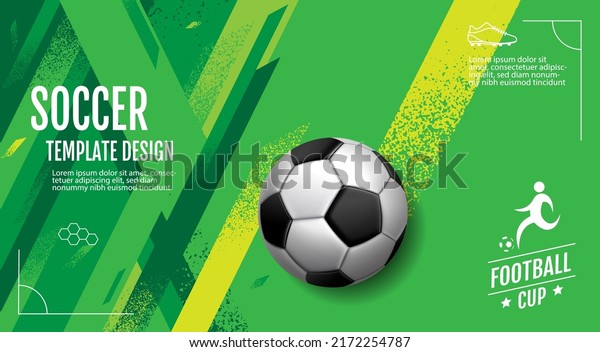 football cup , soccer banner template , Sport\
poster, infinity concept background\
