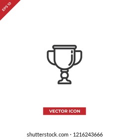 Football cup vector icon