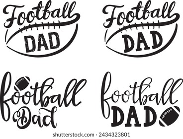 Football dad, american football, football love, football family vector illustration file svg