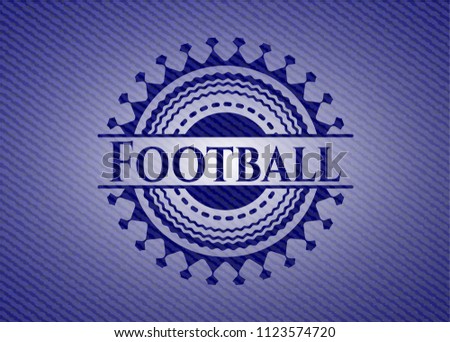 Football denim background