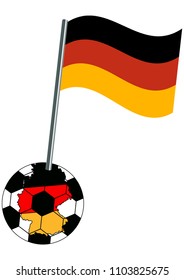 Football - design with country flag in football. Vector file, eps 10