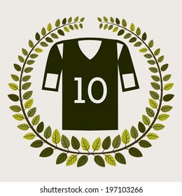 Football design over beige background, vector illustration