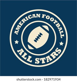 Football design over blue background, vector illustration