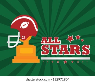 Football design over green background, vector illustration