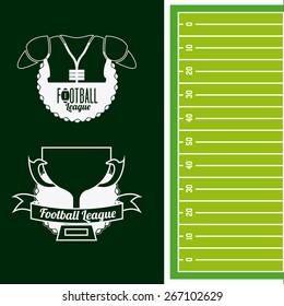 Football design over green background, vector illustration