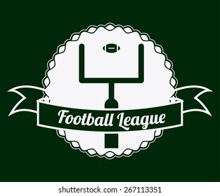 Football design over green background, vector illustration