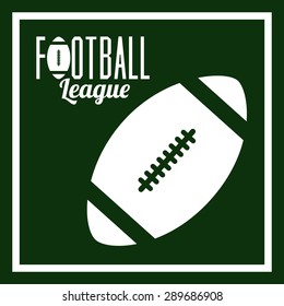 Football design over green background, vector illustration