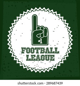 Football design over green background, vector illustration