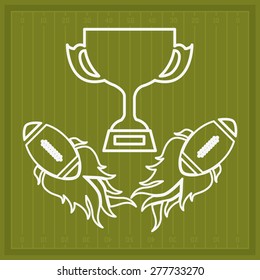 Football design over league background, vector illustration