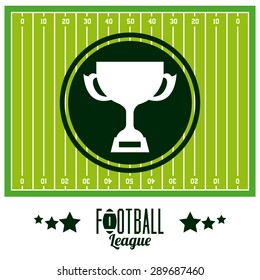 Football design over league background, vector illustration