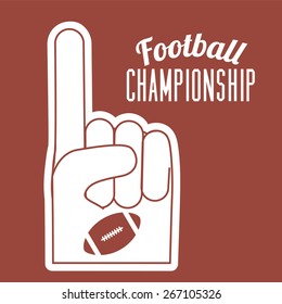 Football design over red background, vector illustration