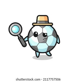 football detective character is analyzing a case , cute style design for t shirt, sticker, logo element