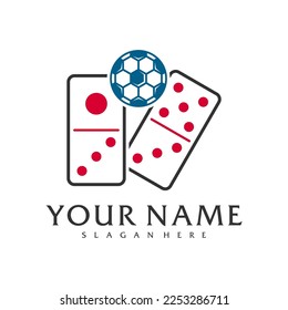 Football Domino logo vector template, Creative Domino logo design concepts