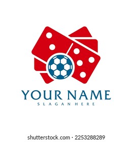 Football Domino logo vector template, Creative Domino logo design concepts