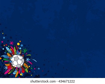 Football doodles ornament background. Soccer bright sketches. European football theme sport wallpaper.