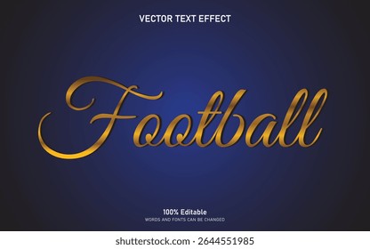 Football editable text effect, bold text style