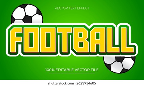 Football editable text effect green and yellow gradient color style with sport theme