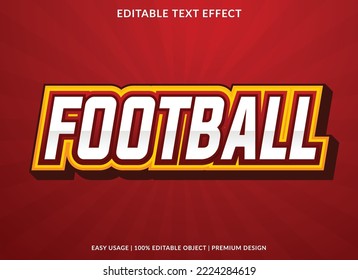 football editable text effect template with abstract background use for business logo and brand
