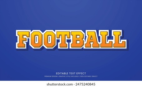 football editable text effect vector design for champion ship and community club logo