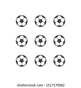 Football Element Vector, Sign and Symbol for Design, Presentation, Soccer Ball Logo design inspiration