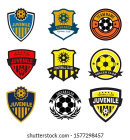 Football emblem logo design inspiration vector template