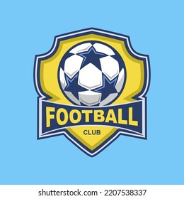 football emblem logo simple and elegant design best vector