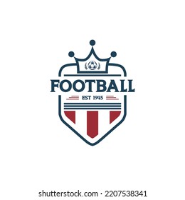 football emblem logo simple and elegant design best vector