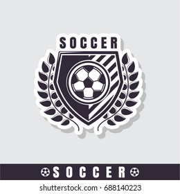 Football emblems, sport icons
