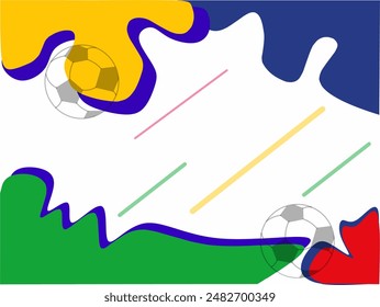 football euro 2024  background set, euro football 2024 in Germany pattern white background or banner, card, website, illustration vector.