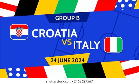 Football Euro Cup 2024 Match Croatia vs Italy