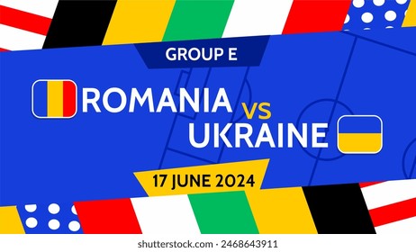 Football Euro Cup 2024 Romania vs Ukraine