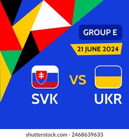 Football Euro Cup 2024 Slovakia vs Ukraine