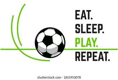 Football event banner header design. Funny text with vector football ball. Soccer or football abstract background for posers and cards. Vector illustration.