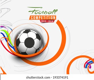 Football Event Poster Graphic Template Vector Background.