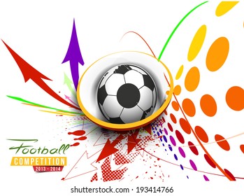 Football Event Poster Graphic Template Vector Background.