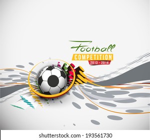 Football Event Poster Graphic Template Vector Background.