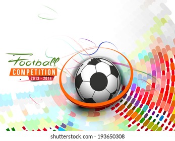 Football Event Poster Graphic Template Vector Background.