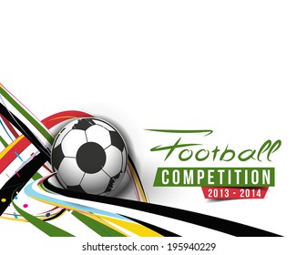 Football Event Poster Graphic Template Vector Background. 