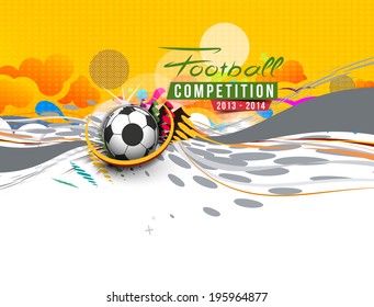 Football Event Poster Graphic Template Vector Background. 