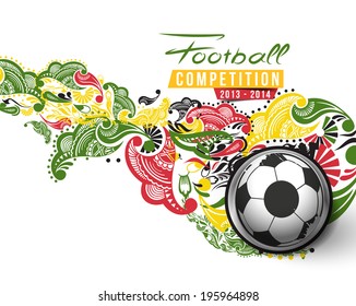 Football Event Poster Graphic Template Vector Background. 