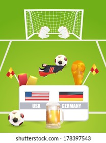 Football Event Poster Template Vector Background