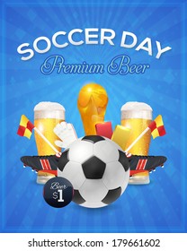 Football Event Poster Template Vector Background