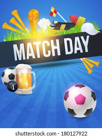 Football Event Poster Template Vector Background