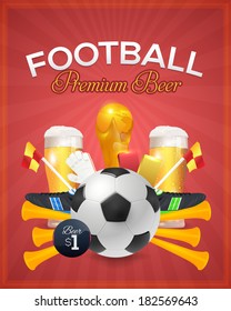 Football Event Poster Template Vector Background