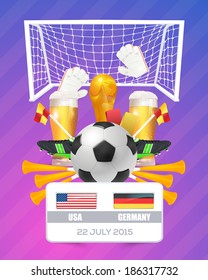 Football Event Poster Template Vector Background