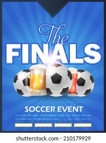 Football Event Poster Template Vector Background 