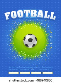 Football Event Poster Template Vector Background