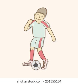 football exercise theme elements vector