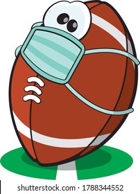 Football with a face mask